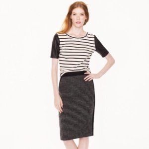 J. Crew Houndstooth Pencil skirt 10